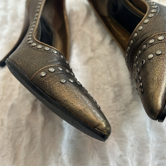 PRADA CALZATURE DONNA FUME STUD CAMMELLO SIZE 36.5 US 6.5 medieval stiletto heel - Picture 8 of 11